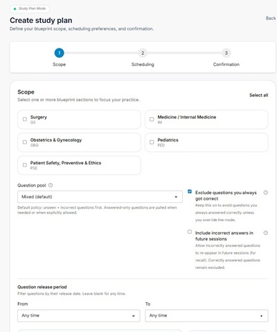 خطة دراسة وجدولة تلقائية